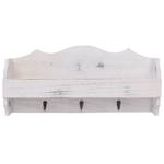 Porte-manteau 299262 Blanc - Bois massif - Bois/Imitation - 10 x 23 x 50 cm