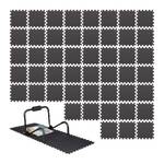 48 x Bodenschutzmatte Fitnessgeräte Set Schwarz - Kunststoff - 31 x 1 x 31 cm