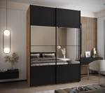 Armoire Lux 4 Noir - Imitation chêne - Largeur : 170 cm