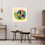 Tableau rainbow escargot 100 x 100 cm