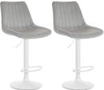 Tabouret de bar Toni Lot de 2 Gris