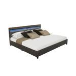 LED Bett NUBE Grau - Kunststoff - Kunstleder - 208 x 85 x 214 cm