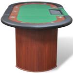 Table de poker 292052 Vert - Bois manufacturé - 107 x 81 x 208 cm