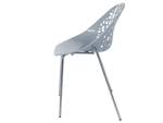 Chaise de salle à manger MUMFORD Gris - Gris lumineux - Argenté