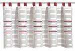 Schlaufenpanneaux Linea Rot - Textil - 140 x 50 x 1 cm
