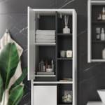 Mobilier de salle de bains Viola Anthracite - Blanc