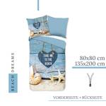 Bettwäsche Leuchtturm Beach Blau - Textil - 135 x 200 x 1 cm