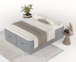 Boxspringbett Freja Grau - 140 x 62 x 201 cm - H3