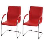 chaise de conférence Samara (lot de 2) Rouge - Matière plastique - 56 x 93 x 56 cm
