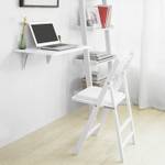 Table murale FWT21-W Blanc - Bois manufacturé - 60 x 8 x 40 cm