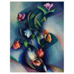 Leinwandbild Synchromistische Blumen Textil - 2 x 80 x 60 cm