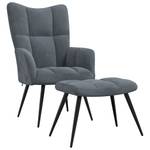 Relaxsessel mit Hocker 3011642-2 Schiefergrau