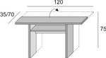 Ausziehbarer Tisch Lavanda Grau - Holzwerkstoff - 120 x 75 x 70 cm