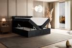 Boxspringbett MIAMI Schwarz - Breite: 160 cm - H3