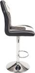 Chaise de bar racing BENI (lot de 2) Blanc - Métal - Cuir synthétique - 42 x 128 x 38 cm