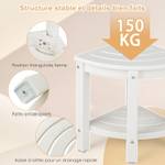 Tabouret Salle de Bain BA7860WH Blanc - Matière plastique - 33 x 44 x 33 cm