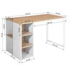 Schreibtische WEEKS JM LMKZ Beige - Weiß - Holzwerkstoff - 60 x 76 x 120 cm