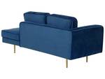 Chaiselongue MIRAMAS Blau - Gold - Marineblau - Armlehne davorstehend rechts - Ecke davorstehend links