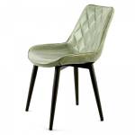 Fauteuil LOT DE 2 AMA Vert - Cuir synthétique - 51 x 1 x 60 cm