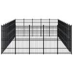 Outdoor Hundezwinger 3097994 Schwarz - Metall - 480 x 200 x 960 cm