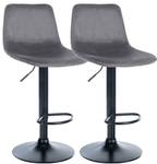 Tabouret de bar Divo Lot de 2 Gris lava