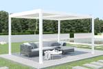 Pergola Bioclimatique autoportée SANTA Blanc - Profondeur : 395 cm