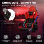 Gamingstuhl mit RGB Licht & Lautsprecher Schwarz - Rot