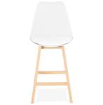 Tabouret De Bar CAMILA Blanc - Marron