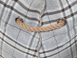 Pouf DROP LINEN Gris - Textile - 63 x 73 x 75 cm