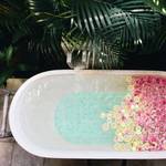 Tapis de bain à l’aspect rocheux coloré Turquoise