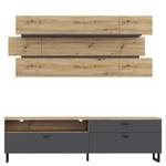 Wohnwand Leone 20 (2-teilig) Grau - Holzwerkstoff - 206 x 127 x 42 cm