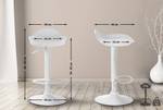 Tabourets de bar Alisson Lot de 2 Blanc