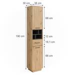 Badschrank Beatrice 40165 Anthrazit - Eiche Sand Dekor