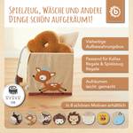 Aufbewahrungsbox Reh Beige - Textil - 33 x 33 x 33 cm