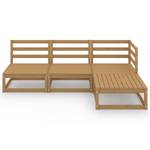 Garten-Lounge-Set (4-teilig) 3009912-1 Braun - Massivholz - Holzart/Dekor - 70 x 30 x 70 cm