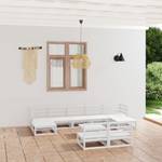 Garten-Lounge-Set (10-teilig) 3009739-1 Weiß - Massivholz - Holzart/Dekor - 70 x 30 x 70 cm