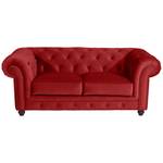 Orleans Sofa 2-Sitzer Rot - Textil - Holz teilmassiv - 196 x 77 x 100 cm