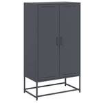 Highboard DE7838 Grau - Metall - 39 x 124 x 69 cm