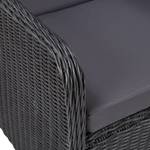 Rattanstuhl Schwarz - Metall - Polyrattan - 65 x 90 x 64 cm