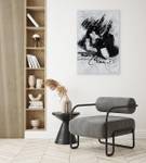Tableau peint Miraculous Graphic Noir - Blanc - Bois massif - Textile - 60 x 90 x 4 cm