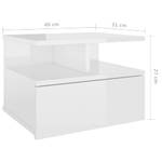 Table de chevet(lot de 2) 299284-2 Blanc brillant