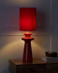 Lampe de table OTEROS Rouge - Cuir synthétique - 19 x 62 x 19 cm