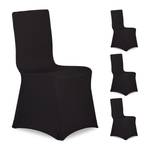 Housses de chaise Lot de 4 Noir