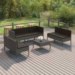 Garten-Sofagarnitur (8-teilig) 3094358 Grau - Metall - Polyrattan - 60 x 35 x 60 cm