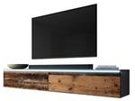 Lowboard BARGO 160 Anthrazit/Oldwood LED Braun - Holzwerkstoff - 160 x 34 x 32 cm