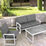 Gartensofa FRENA 2-Personen Grau - Weiß