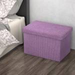 Sitzbank Sitzhocker Sitzwürfel Fußhocker Pink - Textil - 30 x 30 x 49 cm