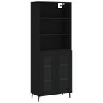 Highboard DE1287 Schwarz - Holzwerkstoff - 34 x 180 x 70 cm