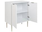 Buffet SOHO Doré - Blanc - Bois manufacturé - 70 x 82 x 40 cm