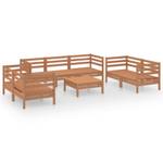 Salon de jardin Marron - Bois massif - Bois/Imitation - 64 x 29 x 64 cm